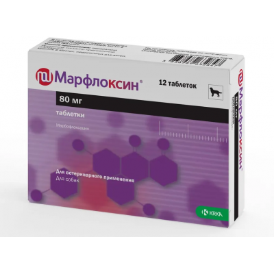 КРКА Марфлоксин антибиотик широкого спектра действия 80 мг 12 табл.