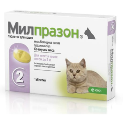 Милпразон для котят и кошек весом до 2 кг