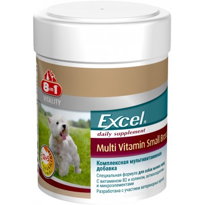 8in1 Excel Мультивитамины для взрослых собак мелких пород 70 таб.