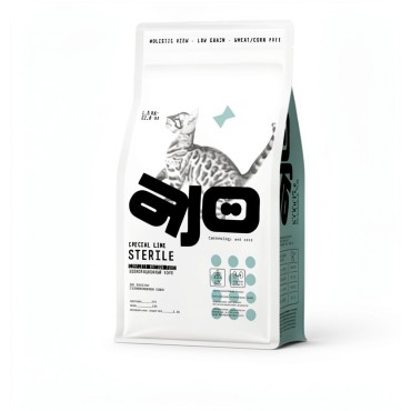 AJO Cat Sterile Сухой полнорационный корм для активных стерилизованных кошек с высоким содержанием белка с индейкой и уткой 1,5 кг
