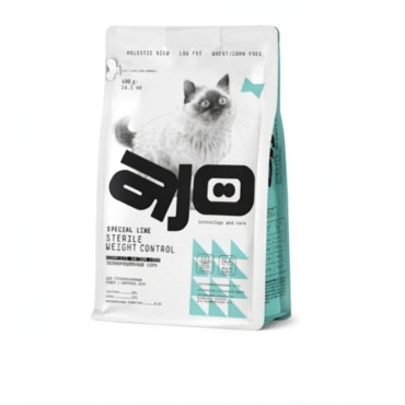 AJO Cat Sterile Weight Control Сухой полнорационный корм для стерилизованных кошек контроль веса с курицей 400 гр