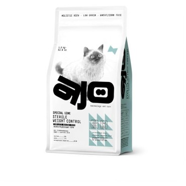 AJO Cat Sterile Weight Control Сухой полнорационный корм для стерилизованных кошек контроль веса с курицей 1,5 кг