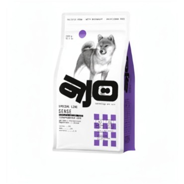 AJO Dog Sense Сухой корм для собак с чувствительным пищеварением индейка и ягненок с гречкой  2 кг.