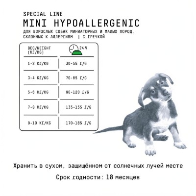 AJO Dog Mini Hypoallergenic Сухой корм с гречкой для профилактики проявлений аллергии и нормализации пищеварения для взрослых собак миниатюрных и малых пород с индейкой 12 кг.