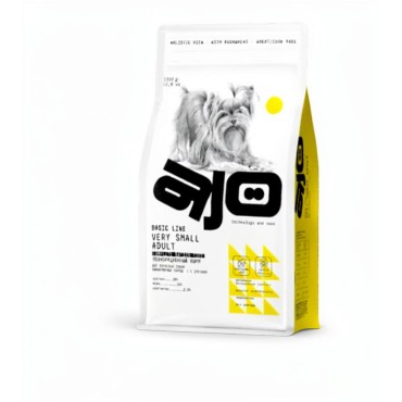 AJO Dog Very Small Adult Сухой корм для взрослых собак миниатюрных пород индейка и ягненок с гречкой 1,5 кг.