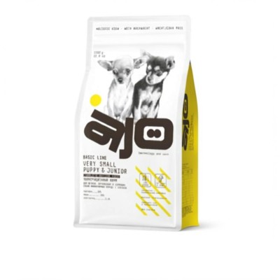 AJO Dog Very Small Puppy & Junior Сухой корм для щенков миниатюрных пород  индейка с гречкой 1,5 кг.