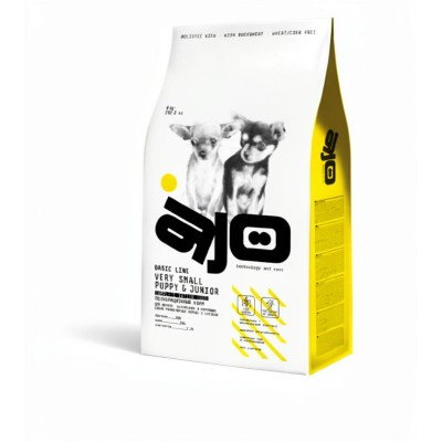 AJO Dog Very Small Puppy Junior Сухой корм для щенков миниатюрных пород индейка с гречкой 8 кг.