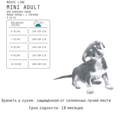 AJO Dog Mini Adult Сухой корм для взрослых собак малых пород курица с гречкой 2 кг.