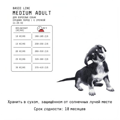 AJO Dog Medium Adult Сухой корм для взрослых собак средних пород говядина с гречкой 12 кг.