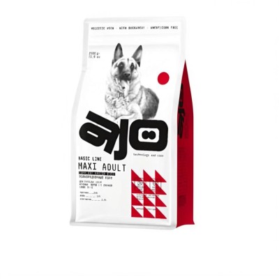 AJO Dog Maxi Adult Сухой корм для взрослых собак крупных пород оленина и индейка с гречкой 2 кг.