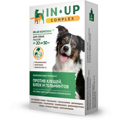 IN-UP complex капли на холку для собак массой от 20 до 30 кг. фл 3 мл.