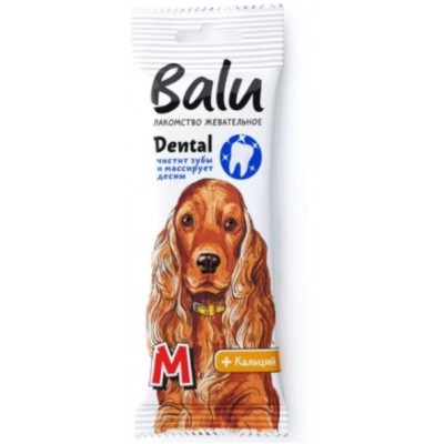 Balu Лакомство жевательное Dental для собак средних пород размер M 12 шт х 36 гр.