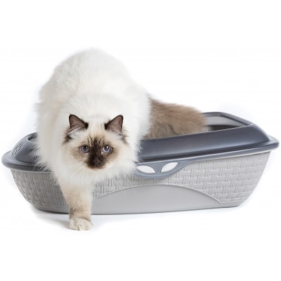 Bama Pet туалет-лоток для кошек SABBIA 59,5х40,3х18h см, белый