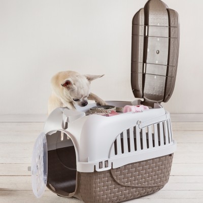Bama Pet переноска KENNEL TOUR 52х33х34h см до 7 кг, коричневая