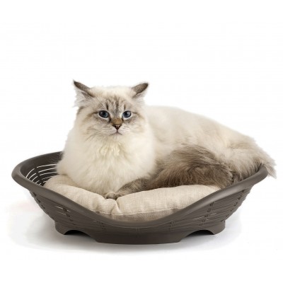 Bama Pet лежанка с подушкой PASHA 48х46х11h см, коричневый