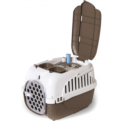 Bama Pet переноска KENNEL TOUR MAXI 59х38х37h см до 12 кг, коричневая