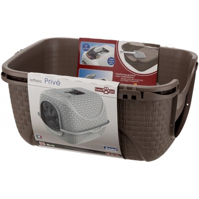Bama Pet био-туалет для кошек PRIVE 42х50,5х39,6h см, коричневый