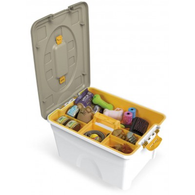 Bama Pet контейнер для хранения корма SIM PET 18л 40x30x22h см, бежевый