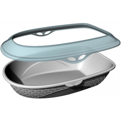 Bama Pet туалет-лоток для кошек SABBIA 59,5х40,3х18h см, белый