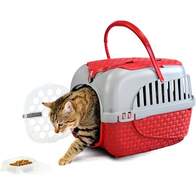 Bama Pet переноска KENNEL TOUR 52х33х34h см до 7 кг, красная