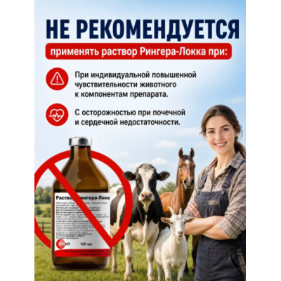 Бионит Рингера-Локка раствор для инъекций при обезвоживании и интоксикации животных 100 мл