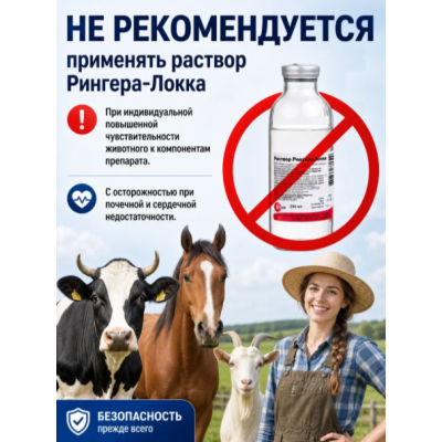 Бионит Рингера-Локка раствор для инъекций при обезвоживании и интоксикации животных 200 мл