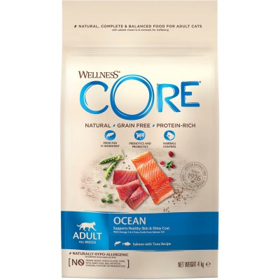CORE Сухой корм для взрослых кошек из лосося с тунцом 4 кг.