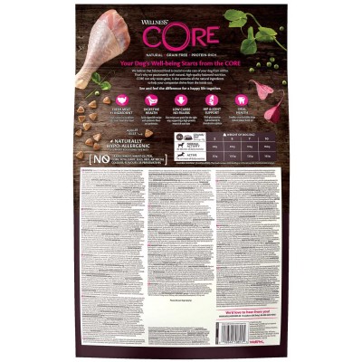 CORE Сухой корм для взрослых собак мелких пород из индейки с курицей 5 кг.