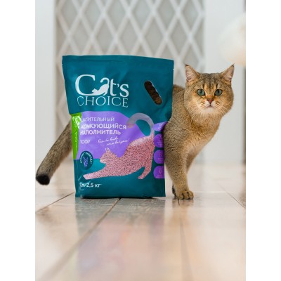 Cat's choice Растительный комкующийся наполнитель тофу с ароматом "Лаванда" 6л/2,5 кг