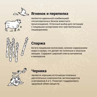 Craftia NATURA Сухой корм для щенков миниатюрных и мелких пород из ягненка с перепелкой 7 кг.