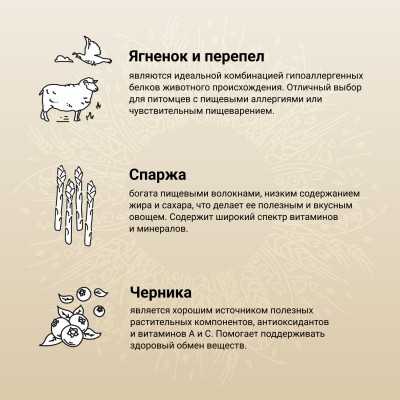 Craftia NATURA Сухой корм для взрослых собак средних и крупных пород из ягненка с перепелкой 640 гр.