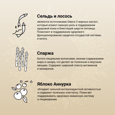 Craftia NATURA Сухой корм для взрослых собак средних и крупных пород из лосося и сельди 640 гр.