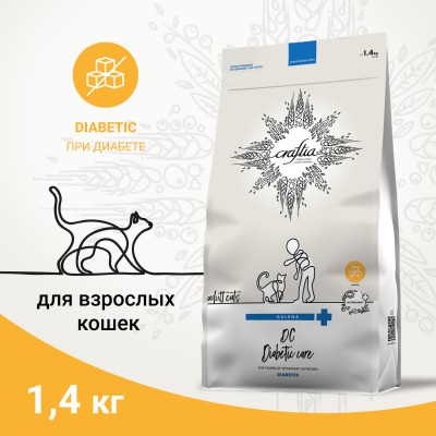 Craftia Galena Cat Diabetic Care Ветеринарная диета для кошек при сахарном диабете 1,4 кг