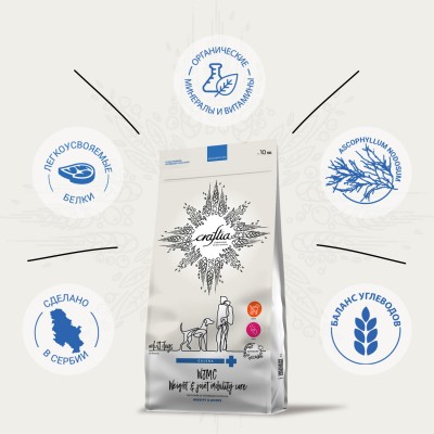 Craftia Galena Dog Weight & Joint Mobility Care Ветеринарная диета для собак для снижения веса и поддержания здоровья суставов 10 кг