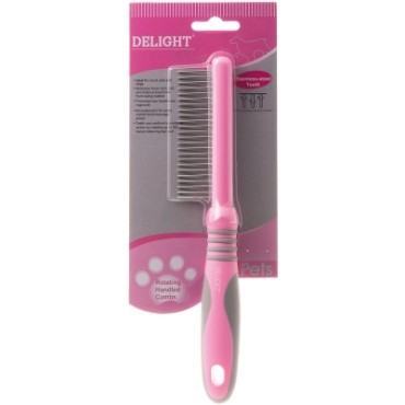 DeLIGHT ROSE Расческа c вращающимися длинными зубьями 24 зуба