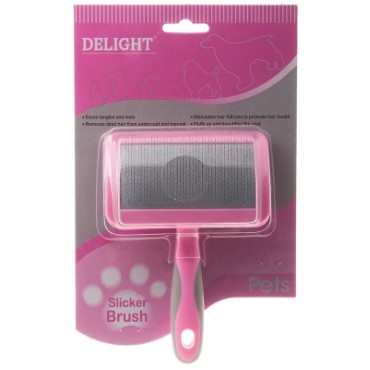 DeLIGHT ROSE Пуходерка пластик мягкий корд средняя