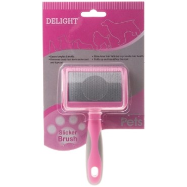 DeLIGHT ROSE Пуходерка пластик мягкий корд малая