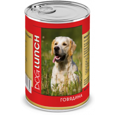 Dog Lunch консервы для собак «Говядина в желе» 410 гр.
