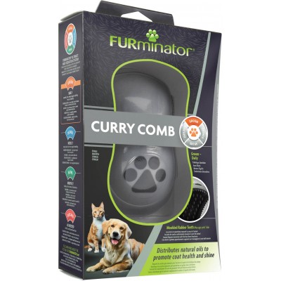 FURminator Расческа резиновая Curry Comb зубцы 5 мм