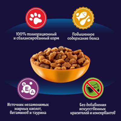 Felix Сухой корм Мясное объедение для взрослых кошек с курицей 10 кг