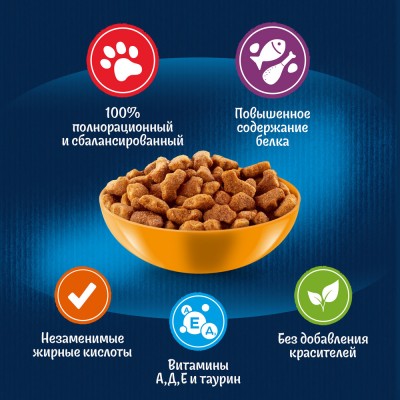 Felix Сухой корм Мясное объедение для взрослых кошек с курицей 200 гр