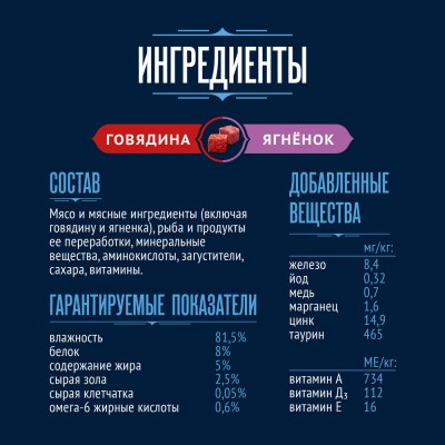 FELIX® Влажный корм Вкусный паштет для взрослых кошек со вкусом говядины и ягнёнка 75 гр