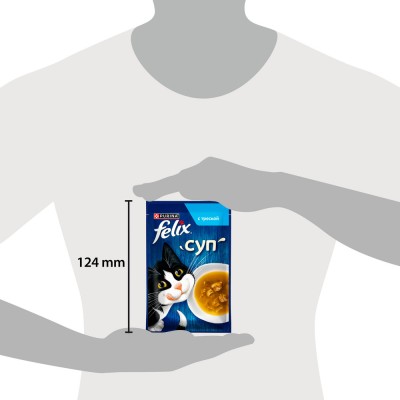 FELIX® Влажный корм Суп для взрослых кошек с треской 48 гр