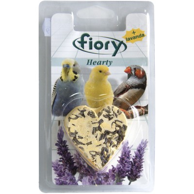 Fiory био-камень для птиц Hearty Big с лавандой в форме сердца 100 гр.