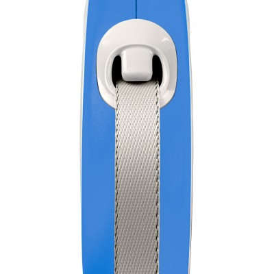 Flexi рулетка NEW LINE Comfort M (до 25 кг) лента 5 м серый/синий
