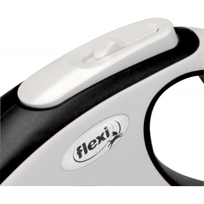 Flexi рулетка NEW LINE Comfort L (до 60 кг) лента 5 м серый/черный