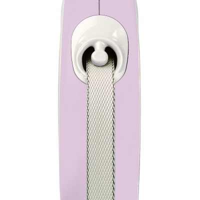 Flexi рулетка NEW LINE Comfort M (до 25 кг) лента 5 м серый/розовый