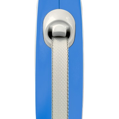 Flexi рулетка NEW LINE Comfort S (до 15 кг) лента 5 м серый/синий