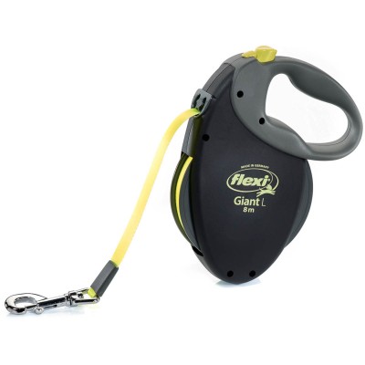 Flexi рулетка Giant Neon L (до 50 кг) светоотражающий ремень 8 м