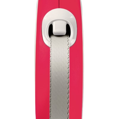 Flexi рулетка NEW LINE Comfort M (до 25 кг) лента 5 м серый/красный
